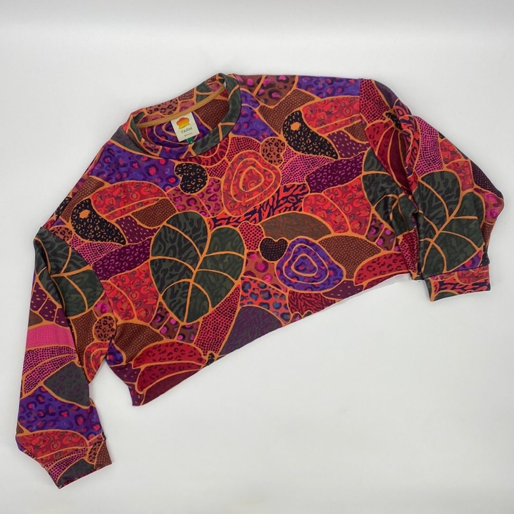 FARM RIO Cropped Crewneck